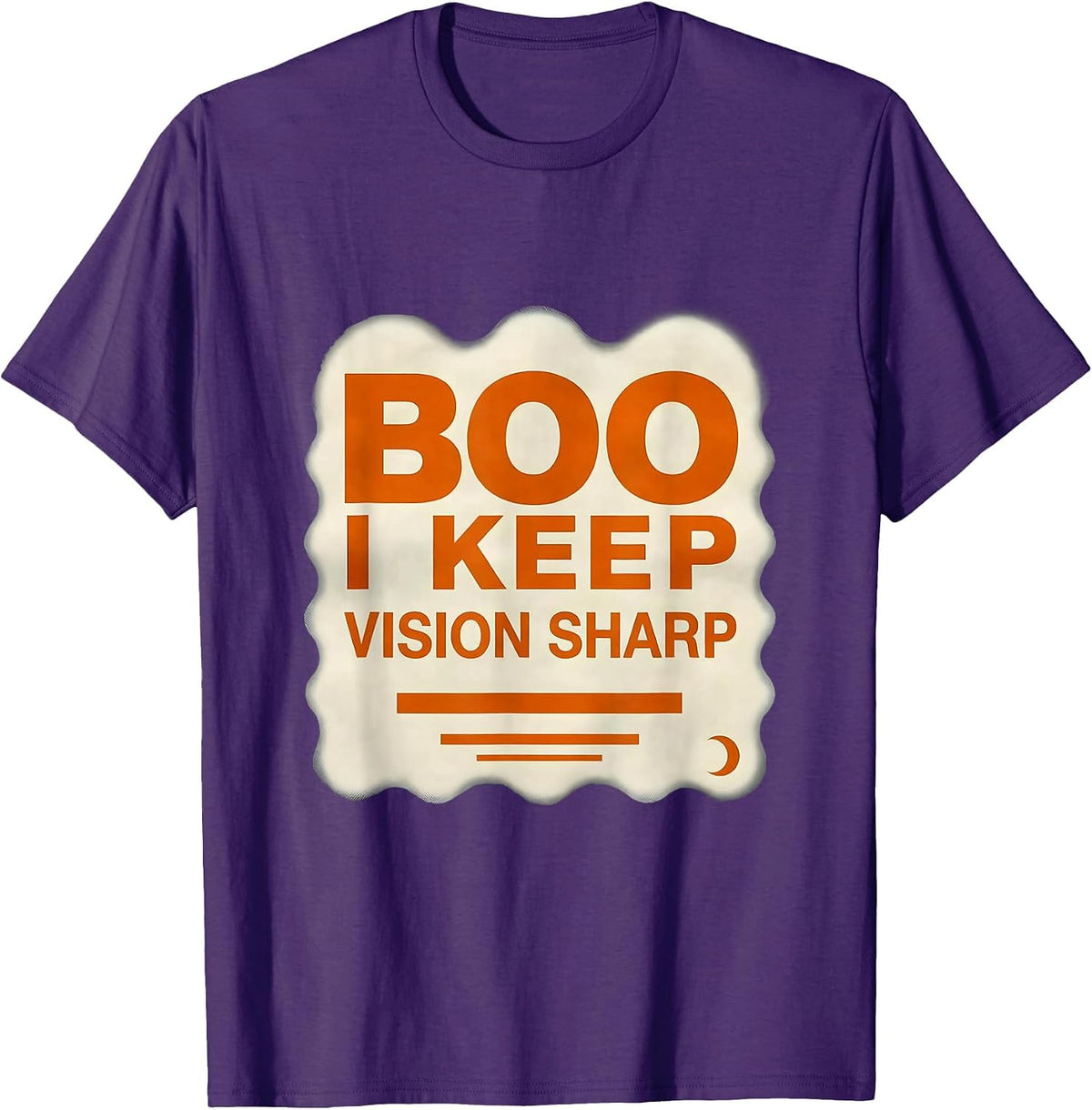 Men's Boo I Keep Vision Sharp Funny Optometrist Halloween Eye T-Shirt - Purple