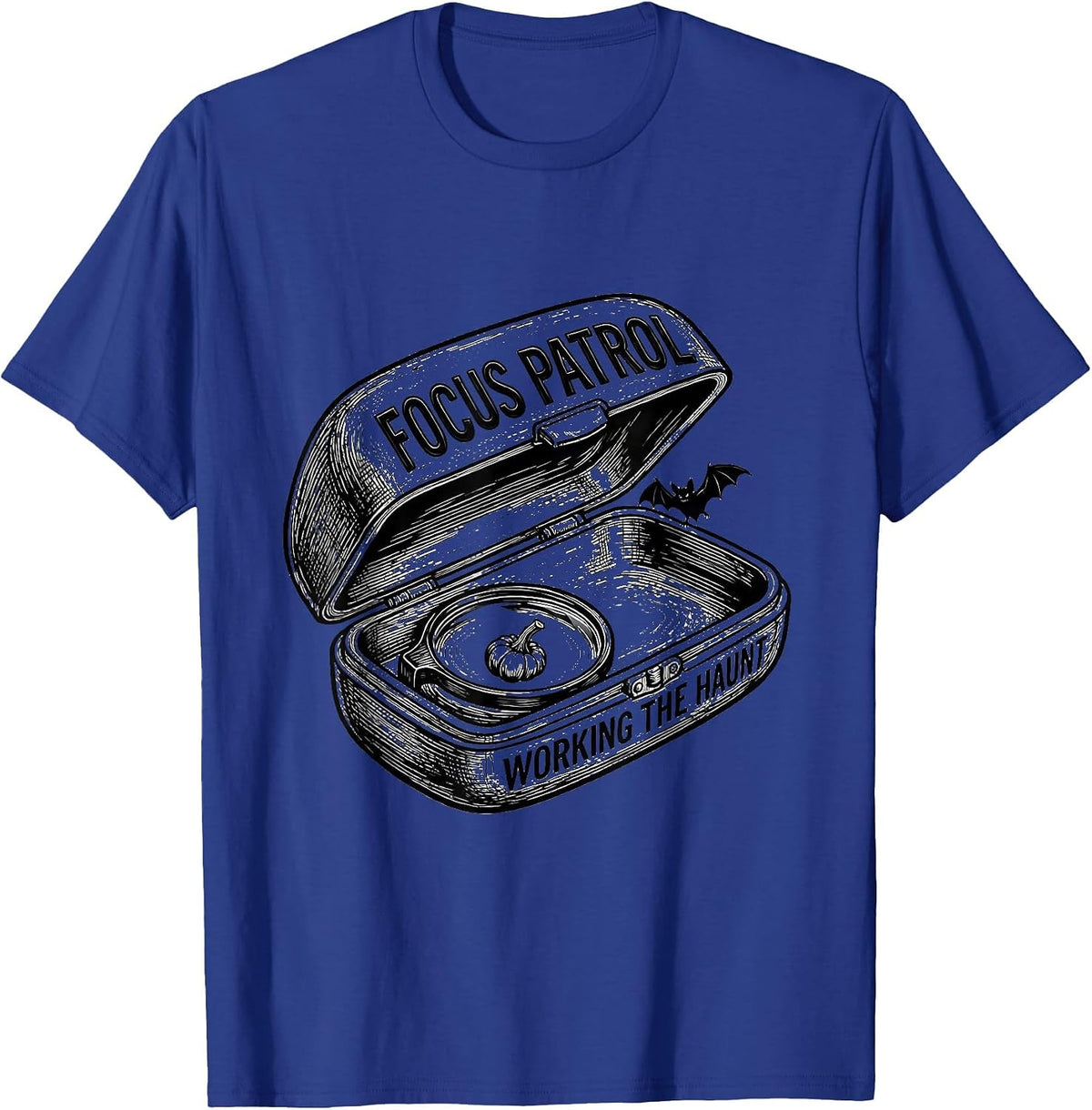 Focus Patrol Working The Haunt Funny Optometrist Halloween T-Shirt - Royal Blue