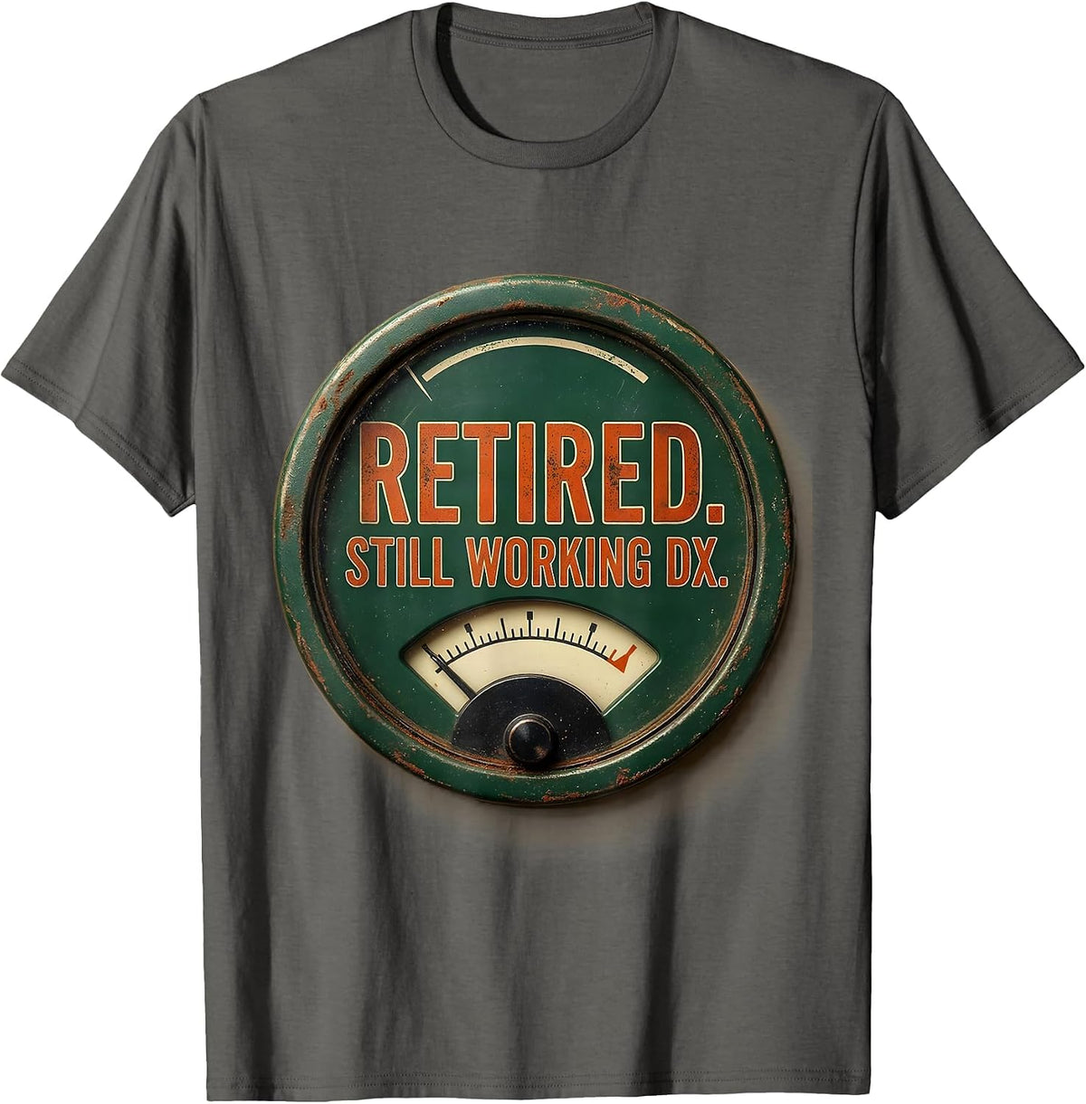 Retired Still Working DX Vintage Ham Radio Operator Hobby T-Shirt - Asphalt Grey