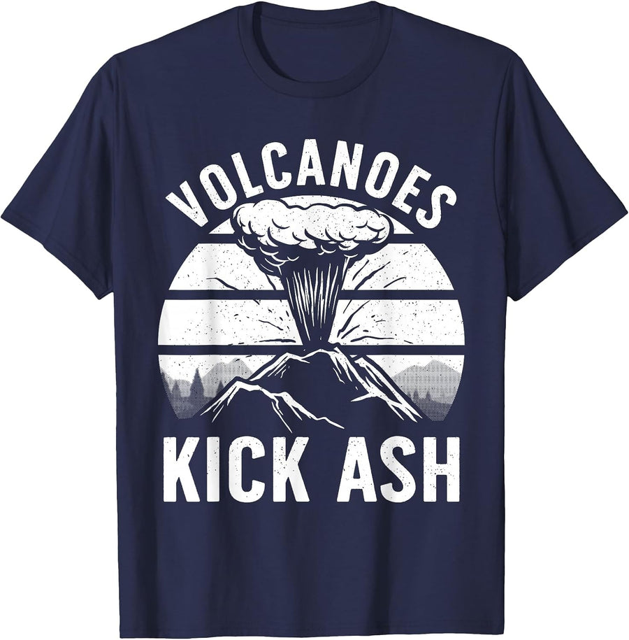 Cool Volcano for Men Women Kids Volcanic Ash Volcano Lover T-Shirt - Navy Blue
