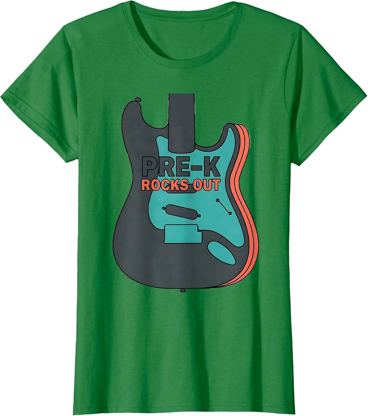 Women's Pre-K Rocks Out Playful Teacher Back to School Gift T-Shirt - Kelly Green