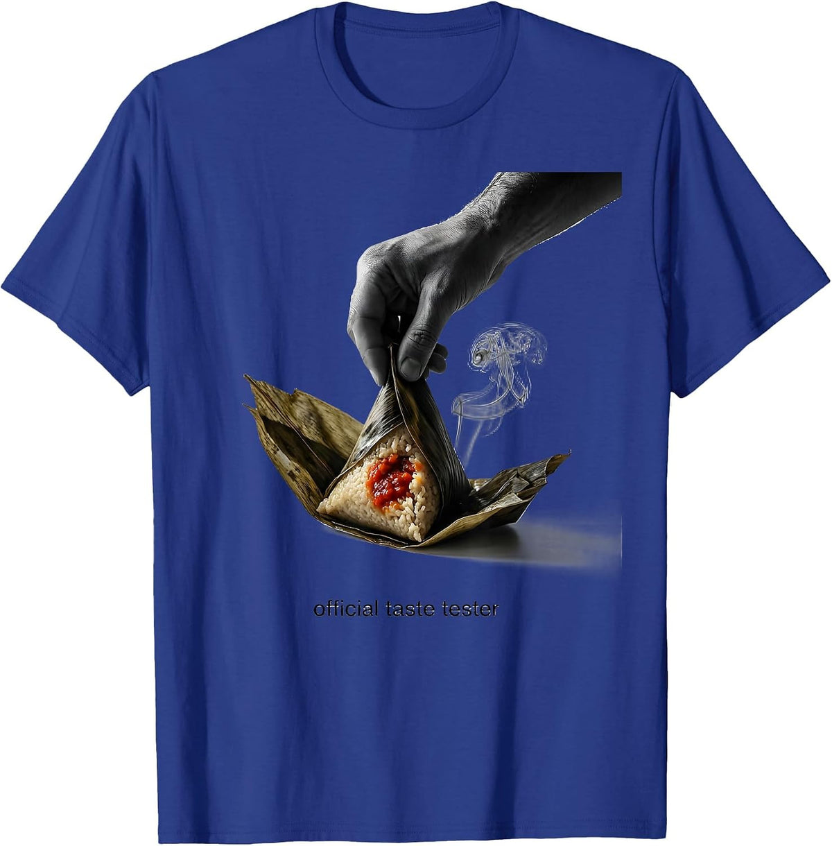 Men's Official Taste Tester Funny Mexican Christmas Tamale Crew T-Shirt - Royal Blue