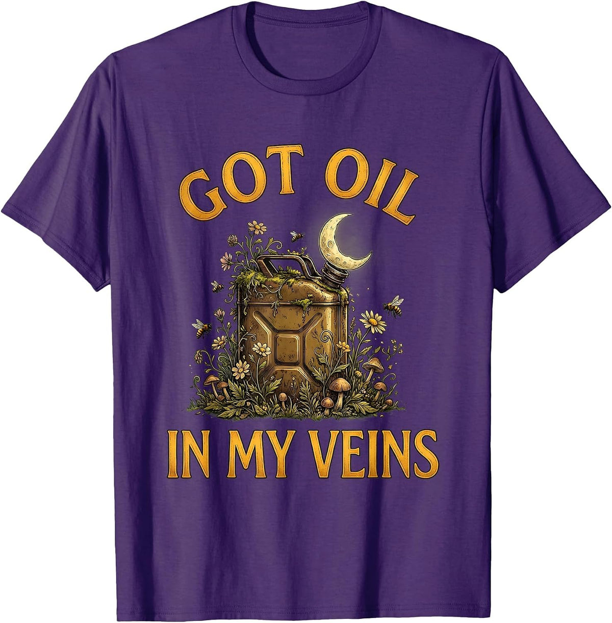 Got Oil In My Veins Mechanic Design T-Shirt - Purple