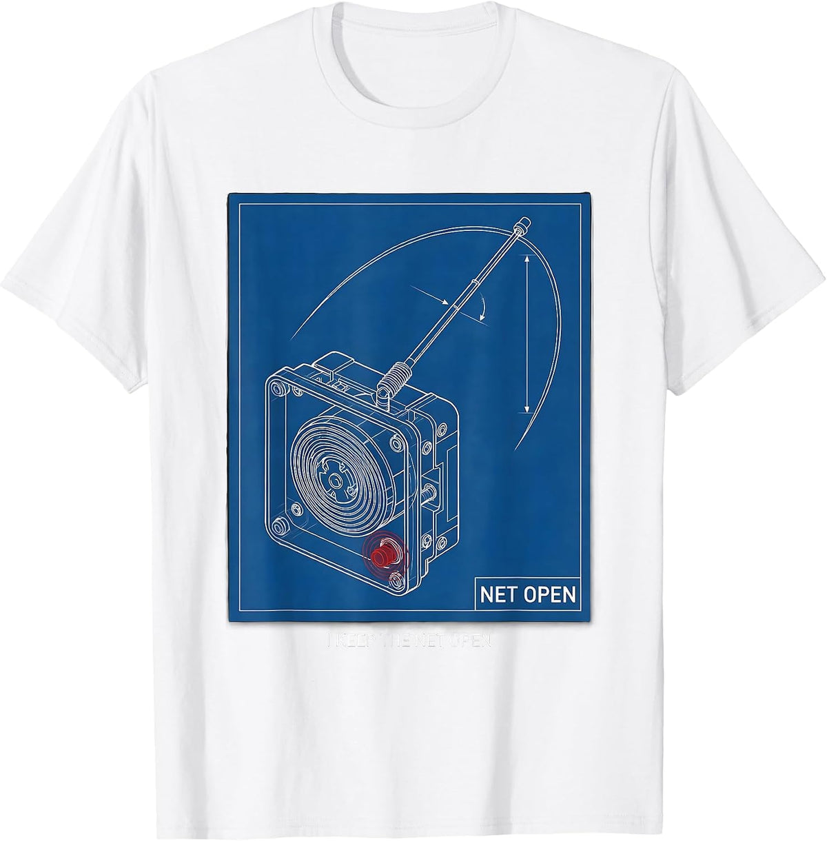 Men's I Keep The Net Open Funny Ham Radio Operator Hobbyist Gift T-Shirt - White