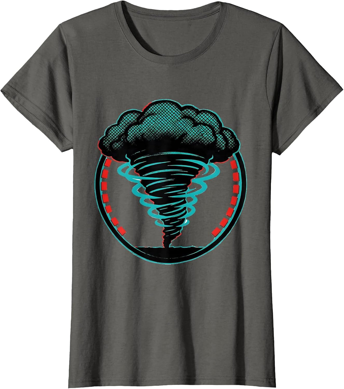 Women's Radar Signature Tornado Chaser Meteorology Enthusiast T-Shirt - Asphalt Grey