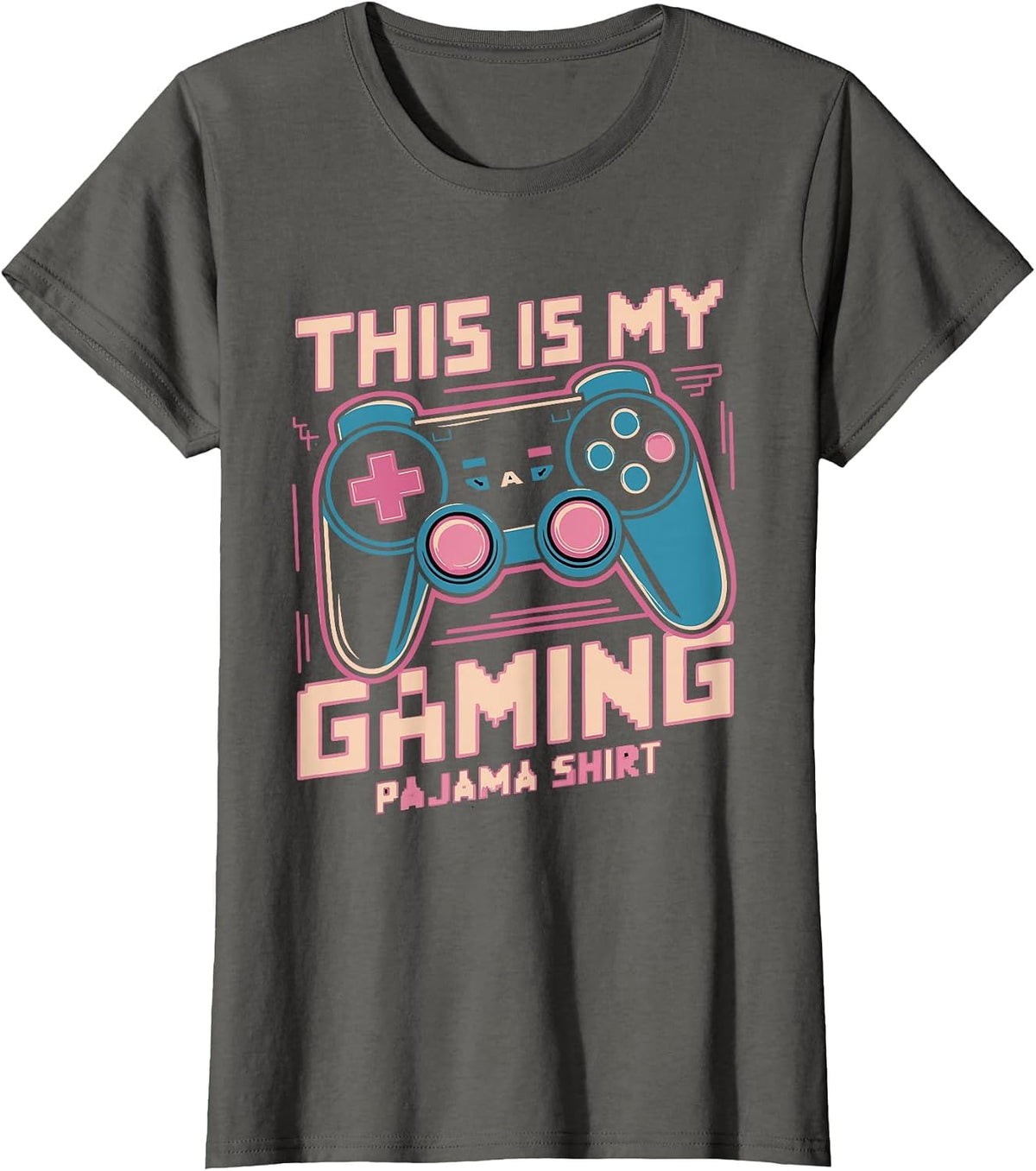 This is My Gaming Pajama Shirt Video Games Gamer Retro T-Shirt - Asphalt Grey