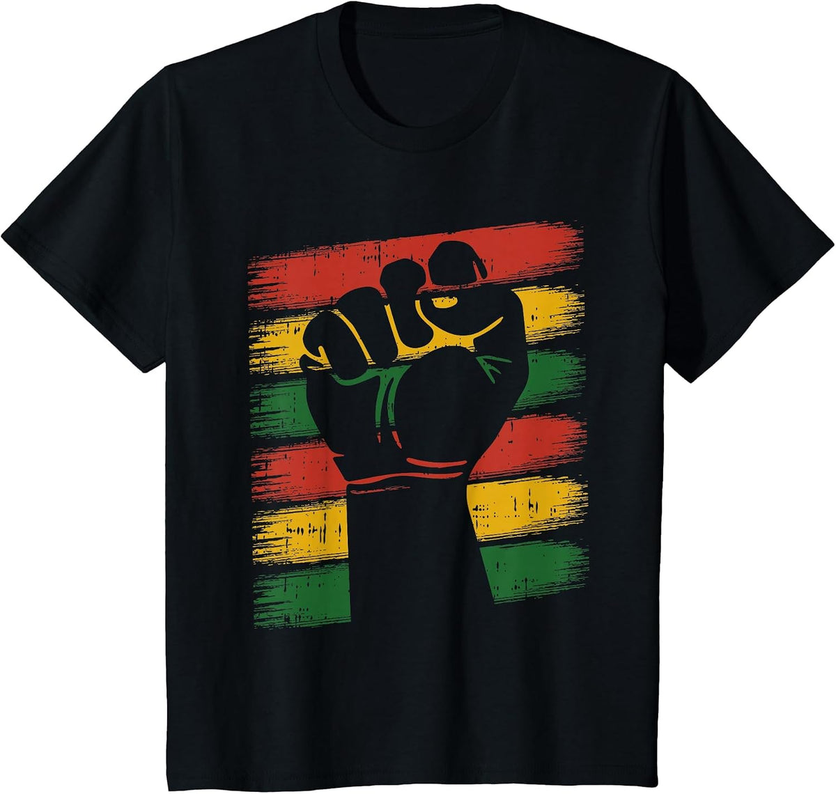 Power Fist Juneteenth Cool Melanin Pride African American T-Shirt - Black