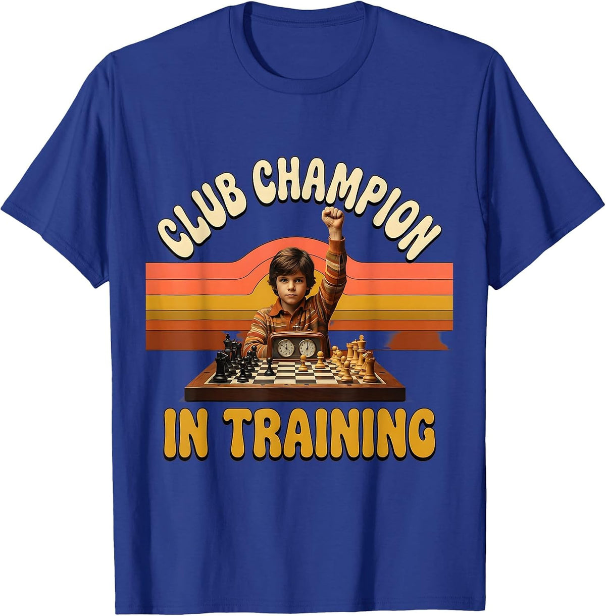 Club Champion In Training Chess Design T-Shirt - Royal Blue