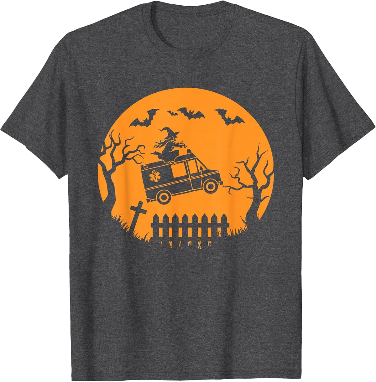 EMT, Paramedic, EMS Halloween T-Shirt - Dark Heather Grey