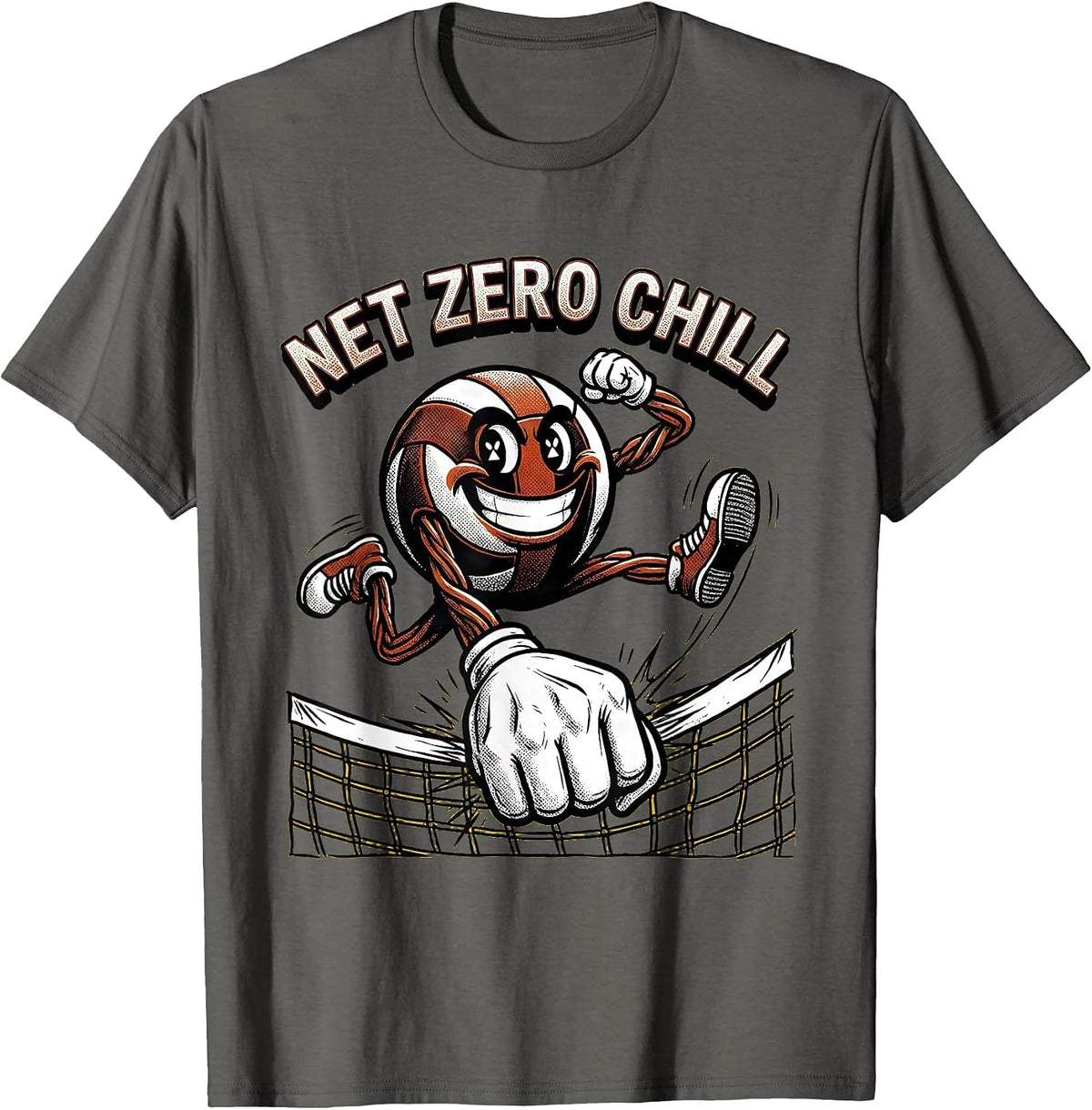 Men's Net Zero Chill Volleyball Graphic Design T-Shirt - Asphalt Grey