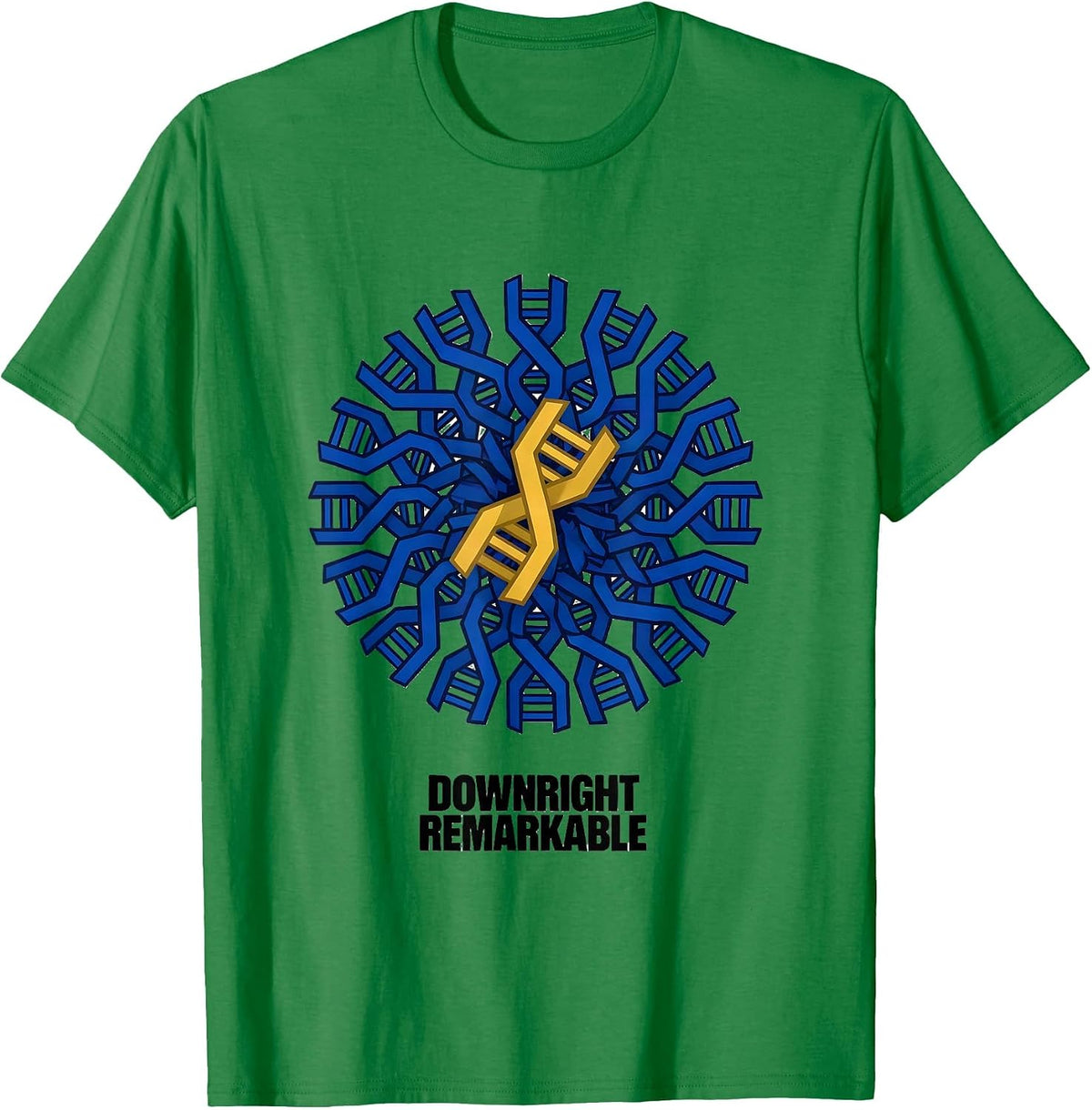 Men's Downright Remarkable Geometric Down Syndrome Awareness T-Shirt - Kelly Green
