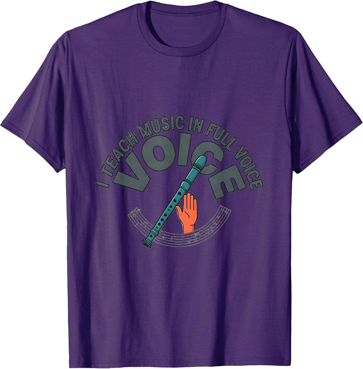 Men's I Teach Music In Full Voice Funny Music Teacher Appreciation T-Shirt - Purple