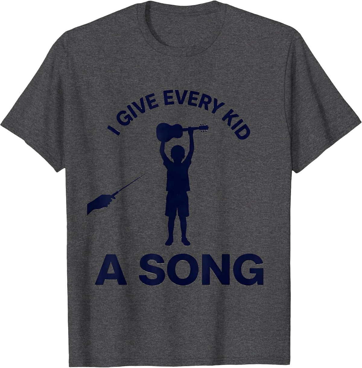 I Give Every Kid A Song Music Teacher Back To School Teacher T-Shirt - Dark Heather Grey