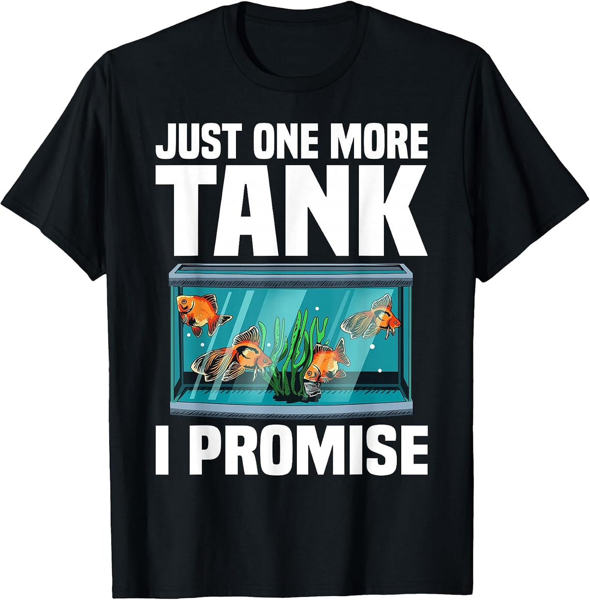 Funny Aquarium Designs for Men Women Fish Tank Fishkeeping T-Shirt - Black