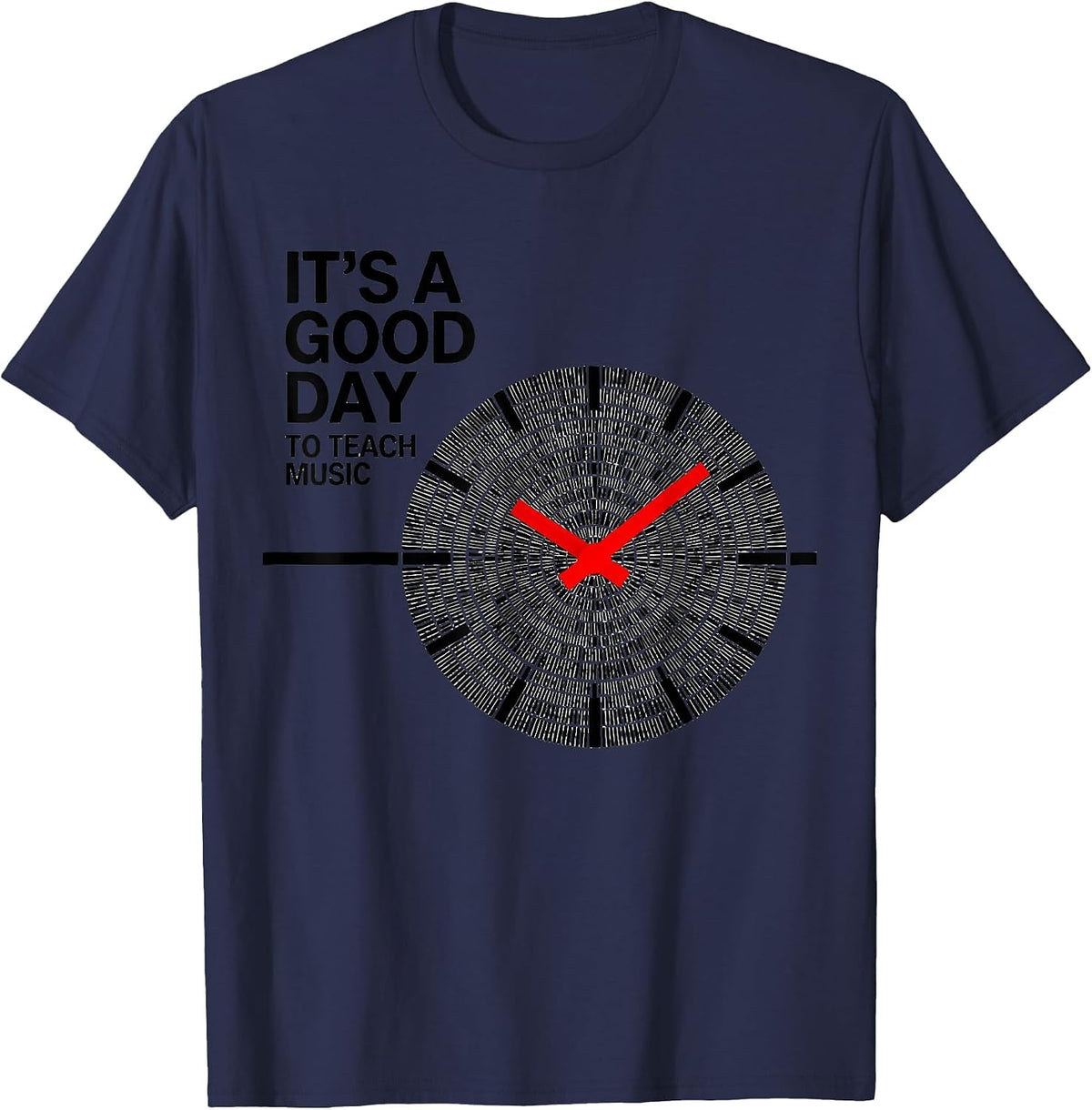 It's A Good Day To Teach Music Retro Teacher School Year T-Shirt - Navy Blue