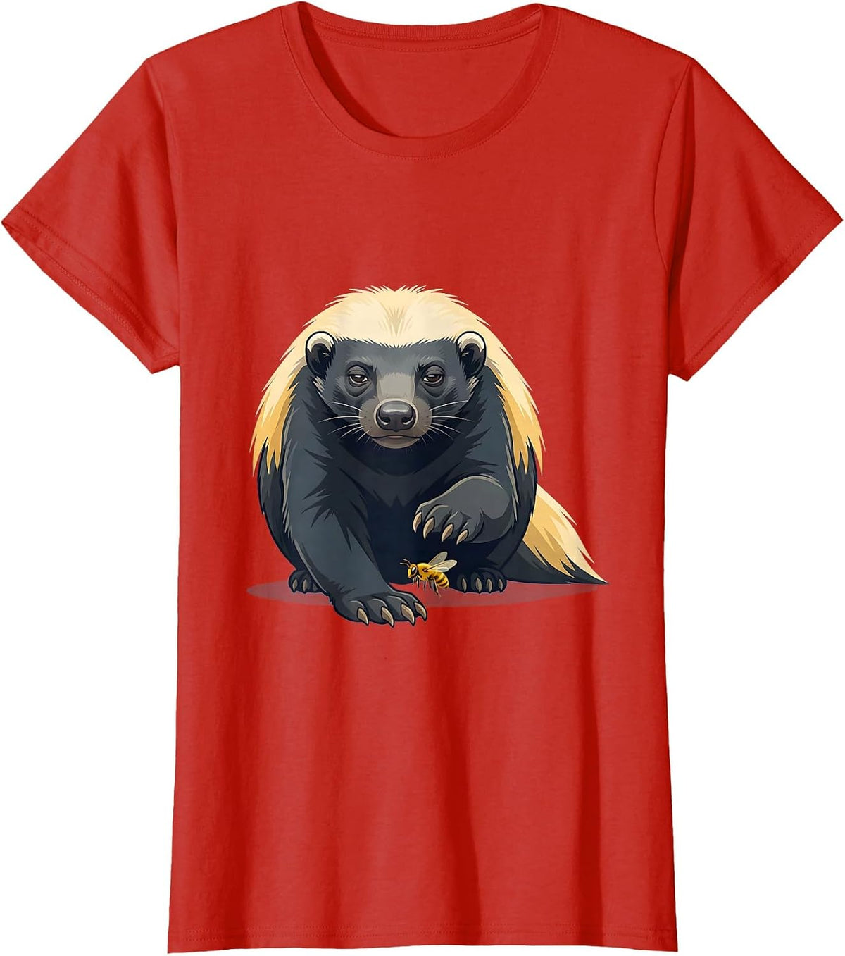 Women's Honey Badger Funny Animal Lover Humor Gift T-Shirt - Red