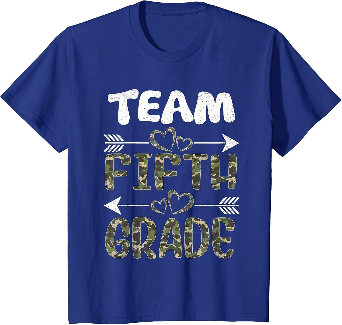 Team Fifth Grade Back to School 5th Grade Camo Teachers T-Shirt - Royal Blue