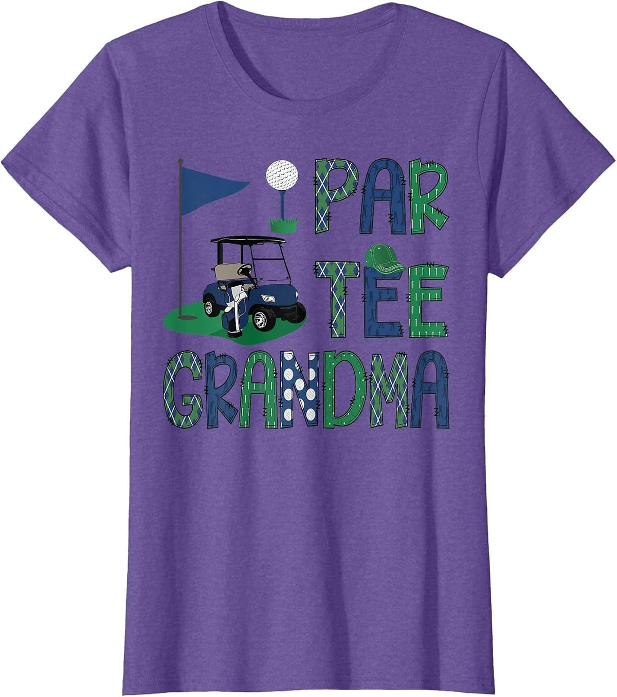 Par-Tee Grandma Golf Lover Birthday Party Family Matching T-Shirt - Purple Heather
