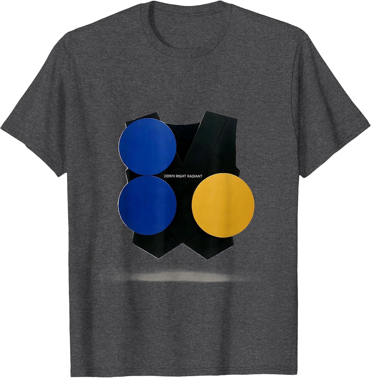 Down Right Radiant Bauhaus Modernist Down Syndrome Awareness T-Shirt - Dark Heather Grey