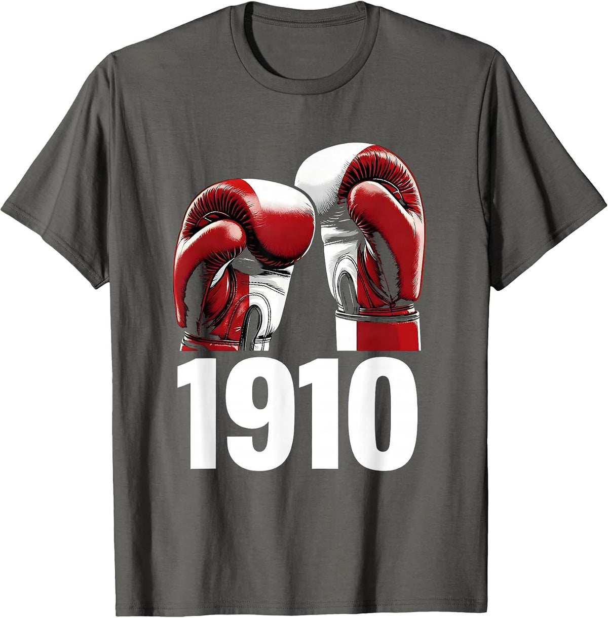 Mexican Boxing Gloves National Flag Vintage Boxing T-Shirt - Asphalt Grey