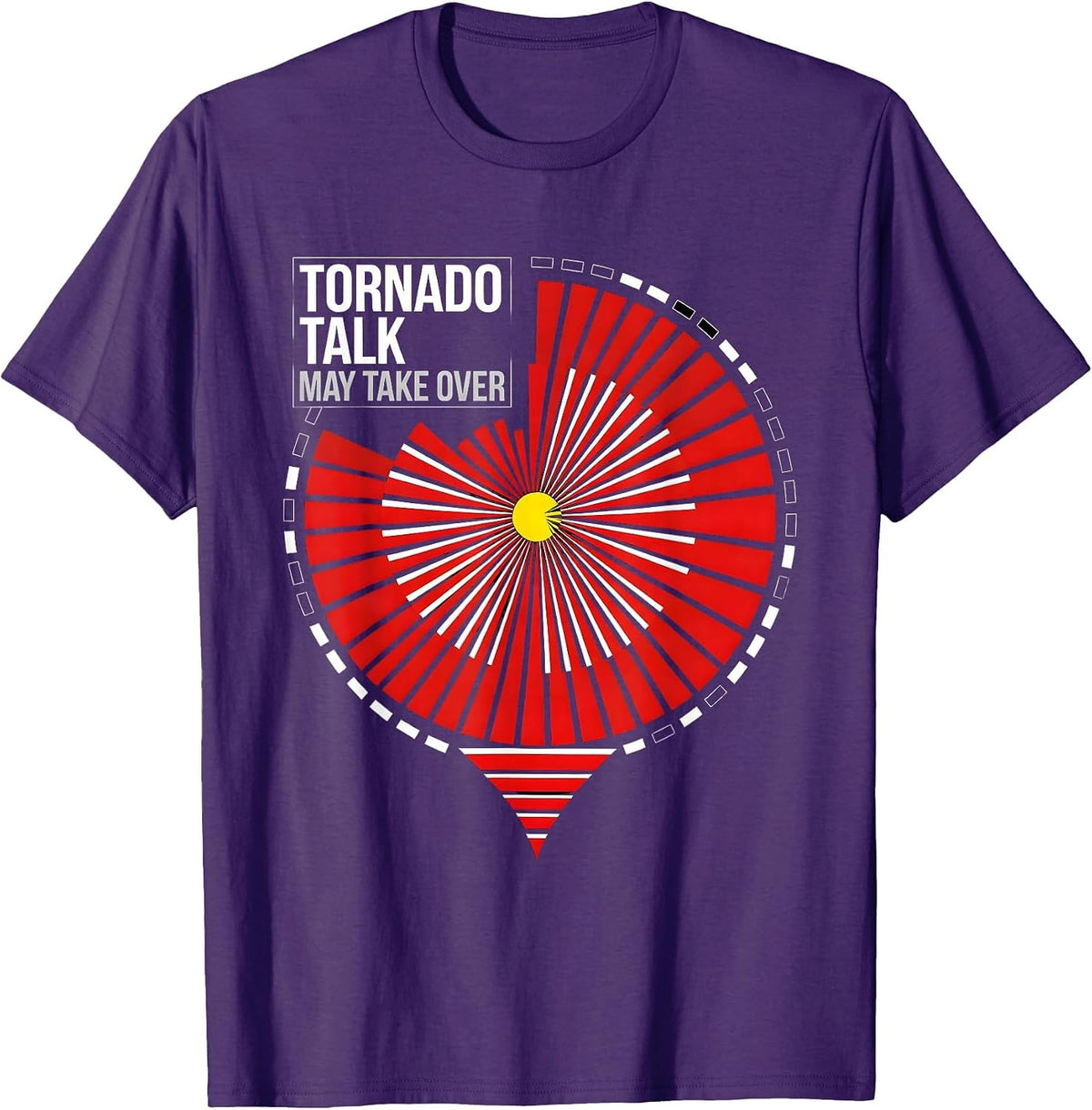 Tornado Talk May Take Over Bauhaus Modernist Storm Chaser T-Shirt - Purple