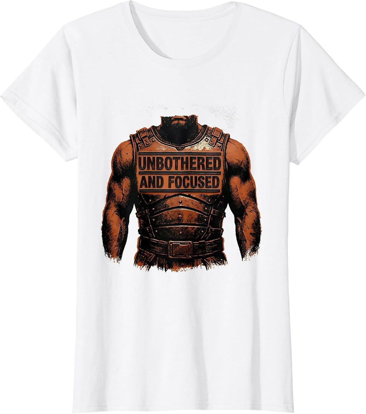 Women's Unbothered and Focused Bold Mindset Design T-Shirt - White