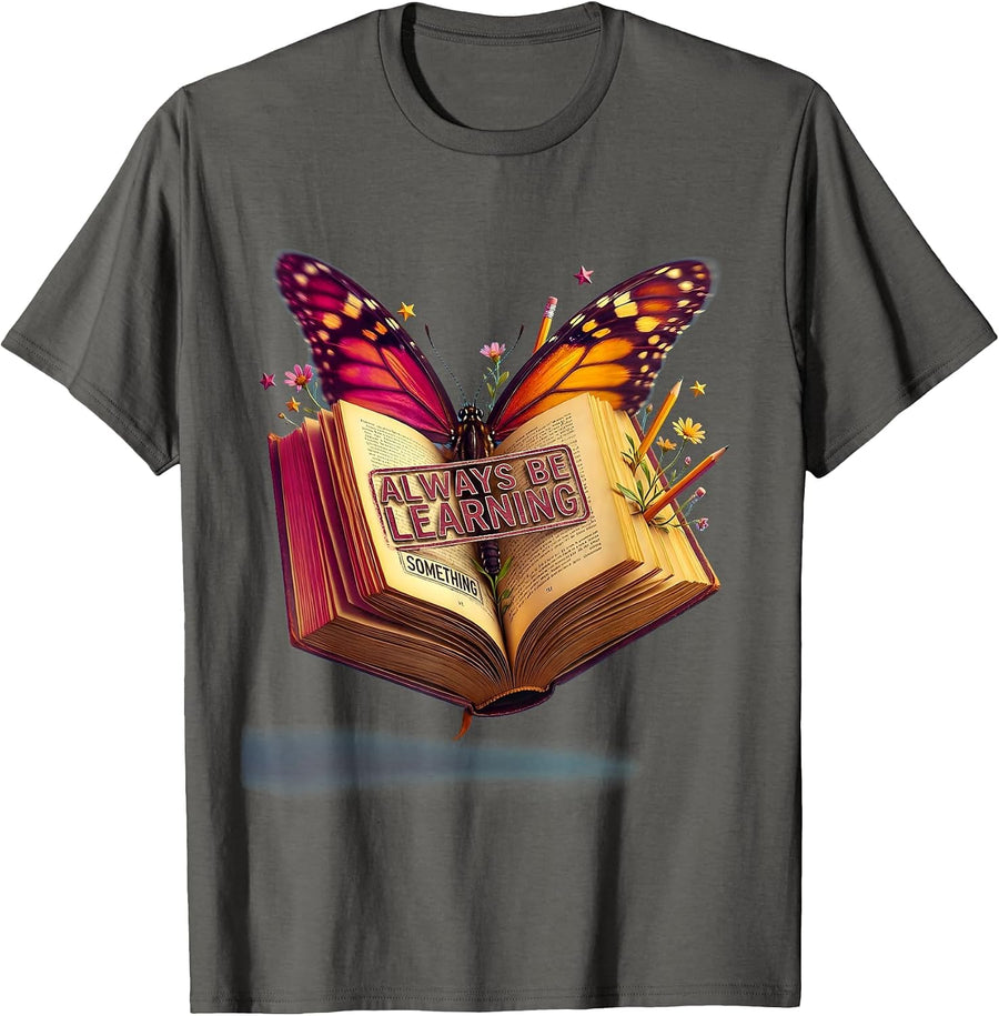 Always Be Learning Something 3rd Grade Design T-Shirt - Asphalt Grey