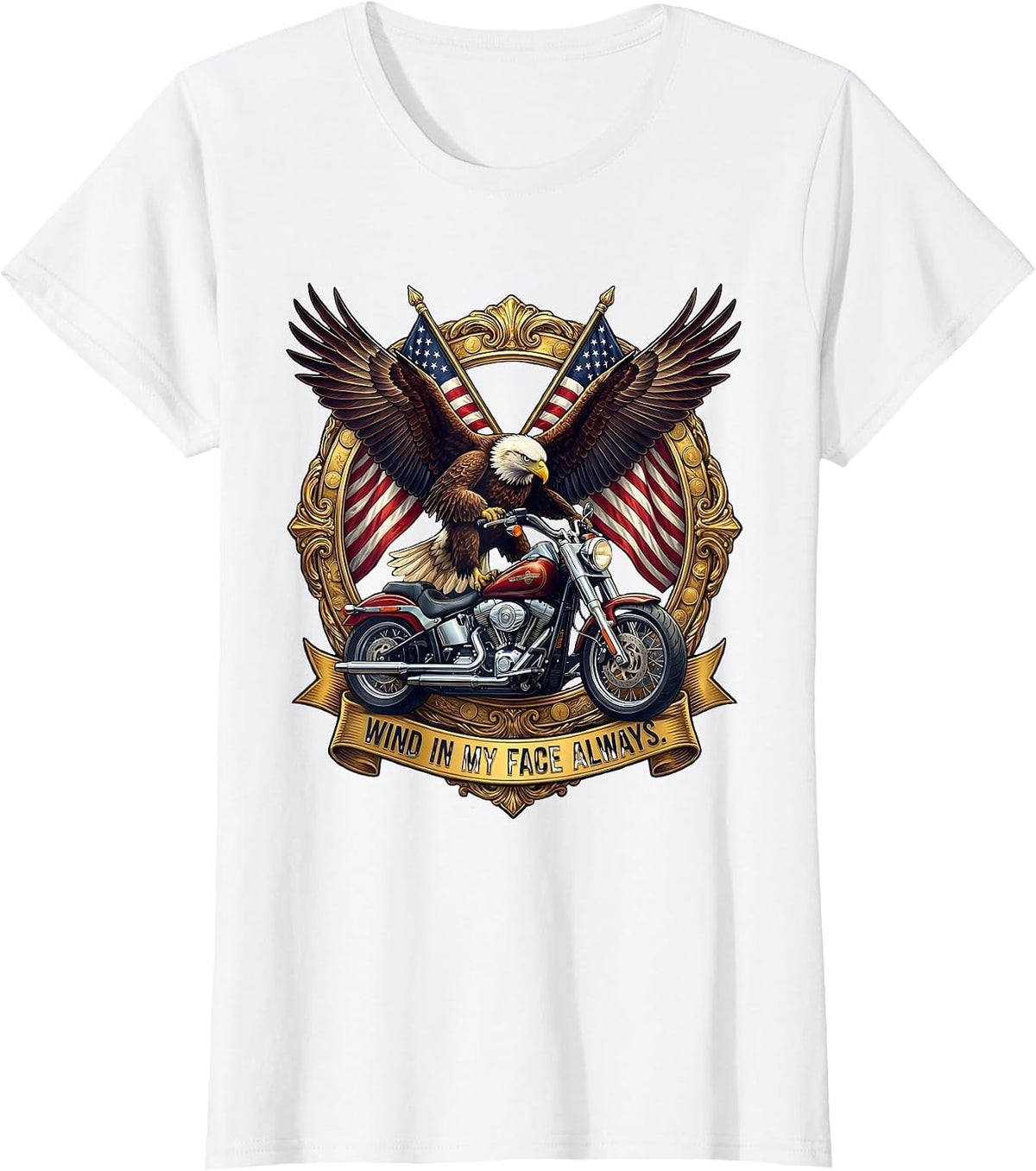 Wind In My Face Always Cycling Bike Design T-Shirt - White