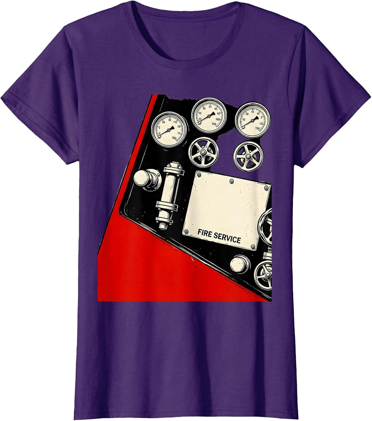 Women's Fire Service Constructivist Firefighter Humor Fireman Pride T-Shirt - Purple