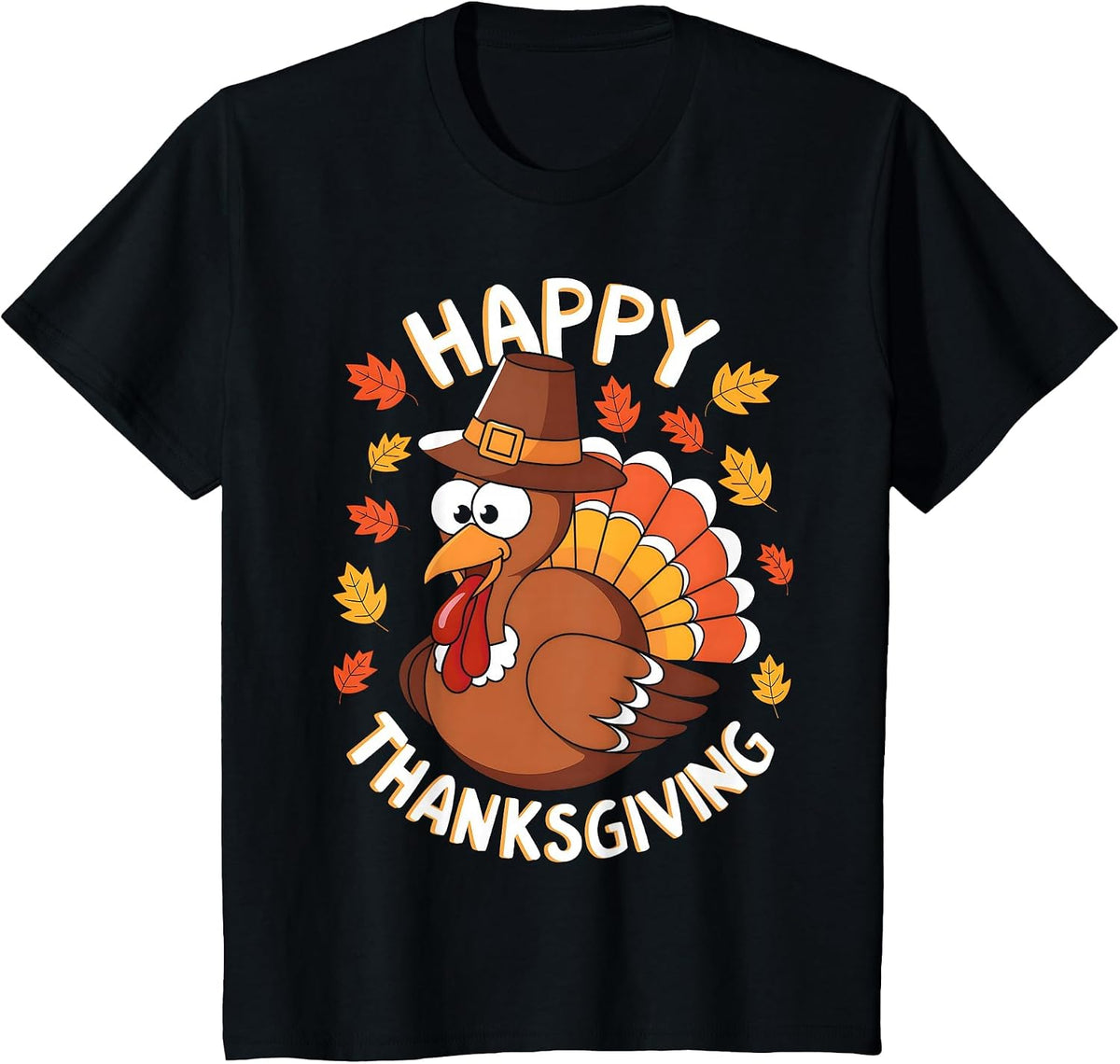 Happy Thanksgiving Funny Turkey Family Dinner Thanksgiving T-Shirt - Black