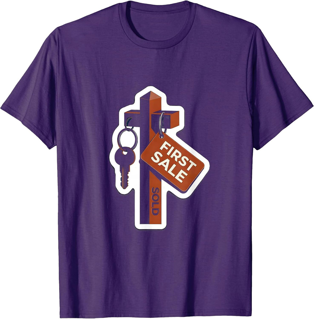 First Sale Sold Funny Realtor Real Estate Agent Gift T-Shirt - Purple