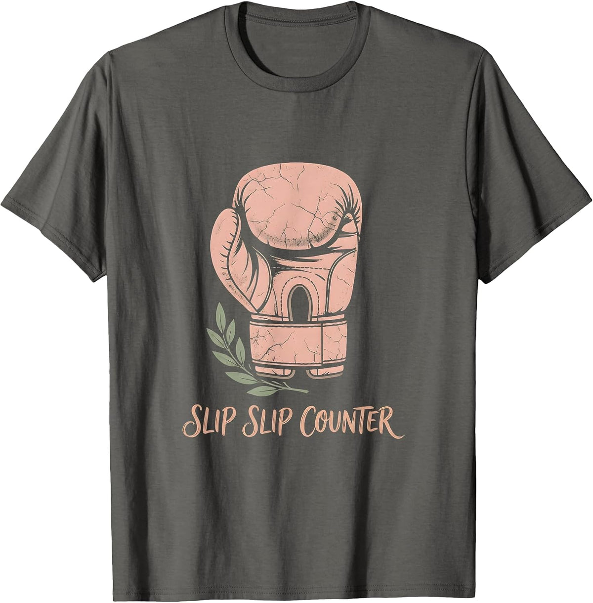 Slip Slip Counter Boxing Technique Design T-Shirt - Asphalt Grey