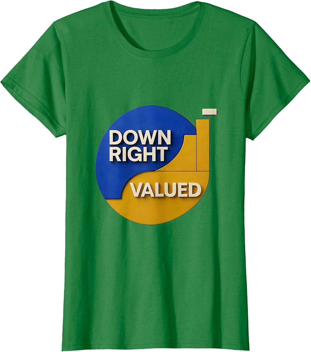 Women's Down Right Valued Midcentury Modern Down Syndrome Awareness T-Shirt - Kelly Green