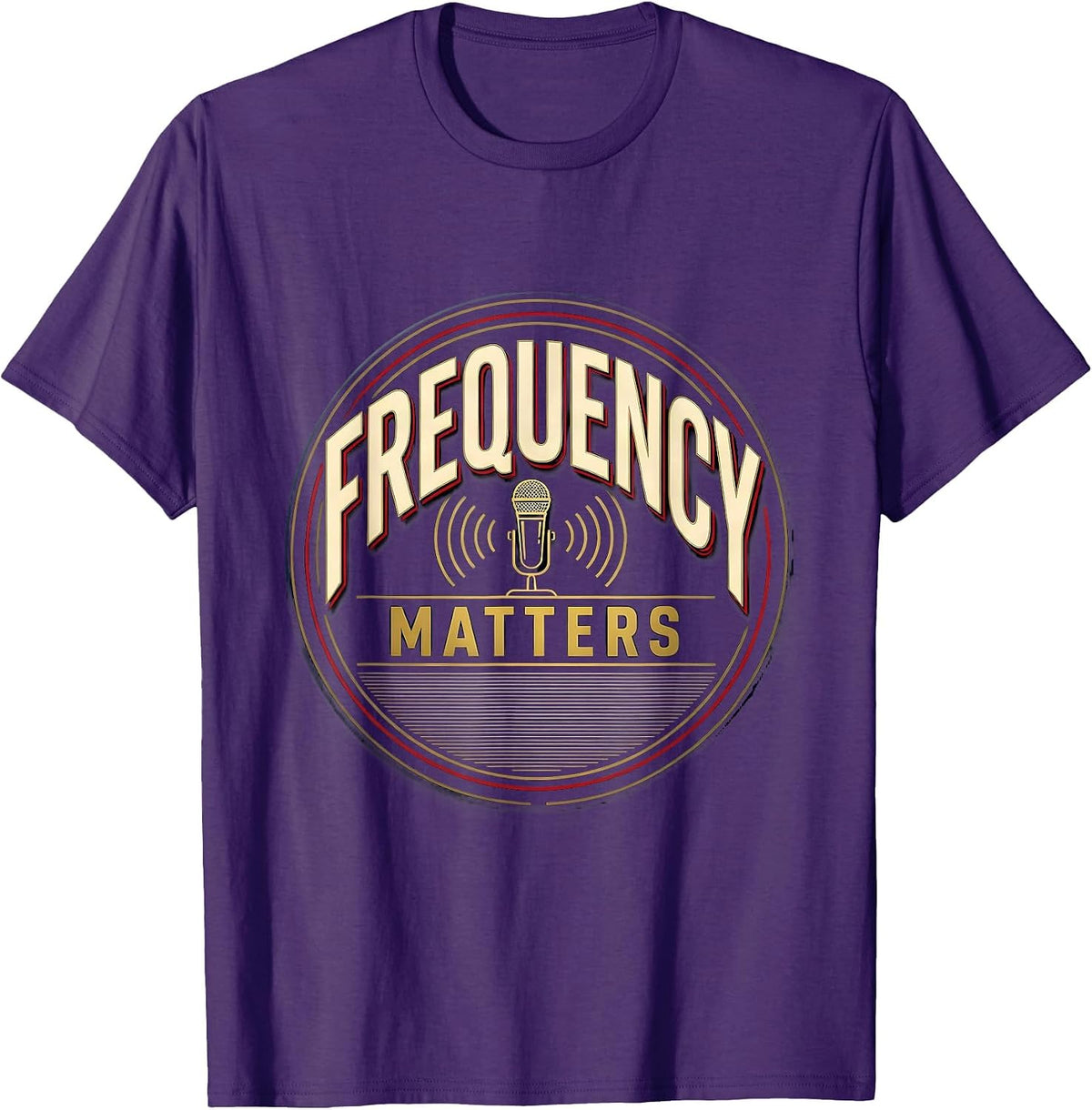 Men's Frequency Matters Funny Ham Radio Operator Hobbyist T-Shirt - Purple