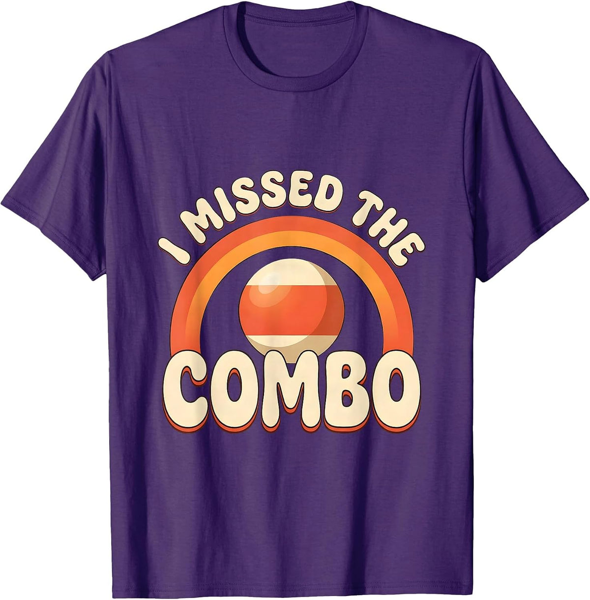 Men's I Missed The Combo Funny Billiards Pool Player Vintage Humor T-Shirt - Purple