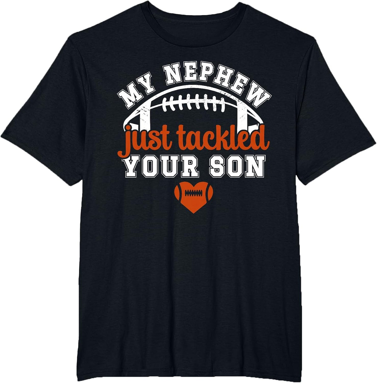 My Nephew Football Aunt of A Football Player Auntie T-Shirt - Black