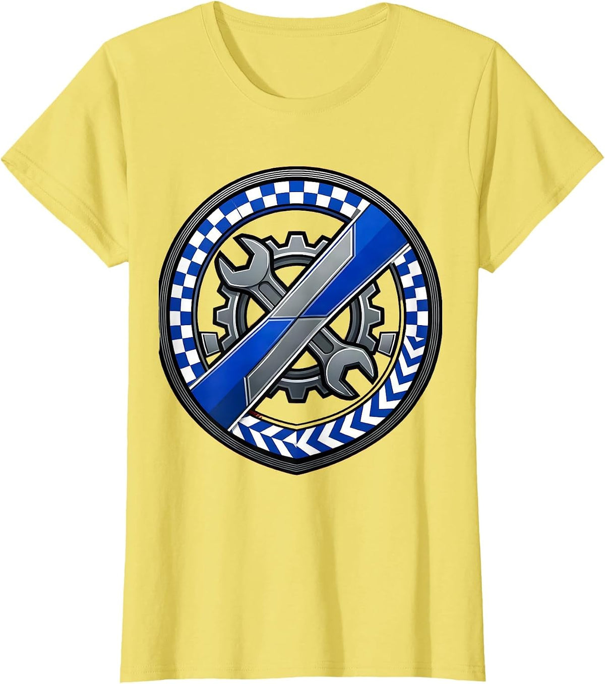 Valley Forge Automotive Wrench and Gear Graphic T-Shirt - Lemon Yellow