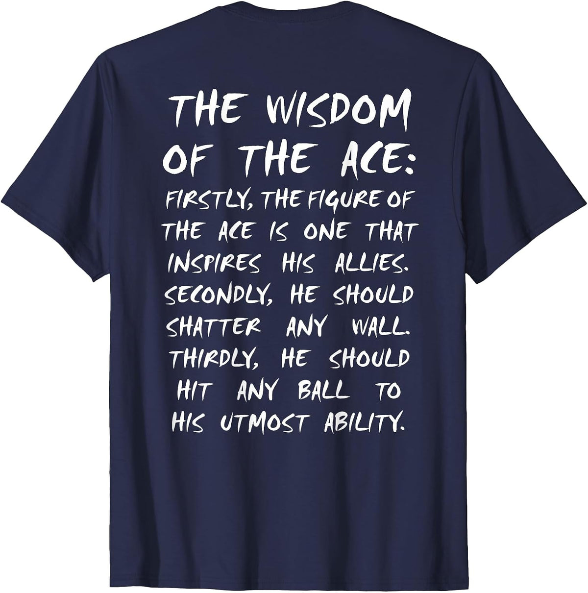 Ace Owl Volleyball Wisdom Anime Manga Cosplay T-Shirt - Navy Blue