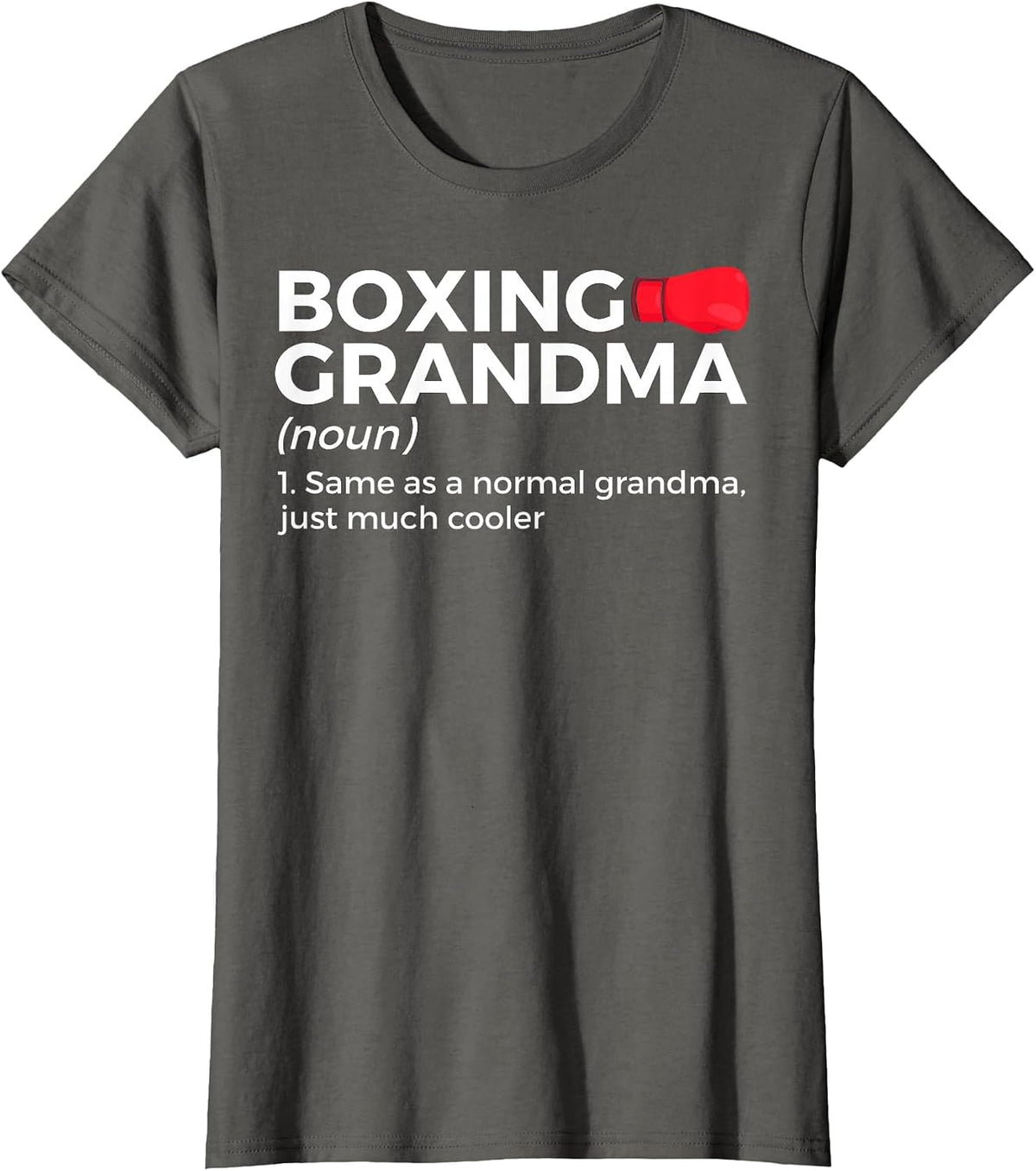 Funny Boxing Grandma Definition T-Shirt - Asphalt Grey