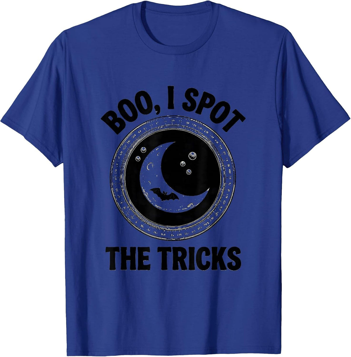 Boo I Spot The Tricks Line Art Optometrist Halloween Eye T-Shirt - Royal Blue
