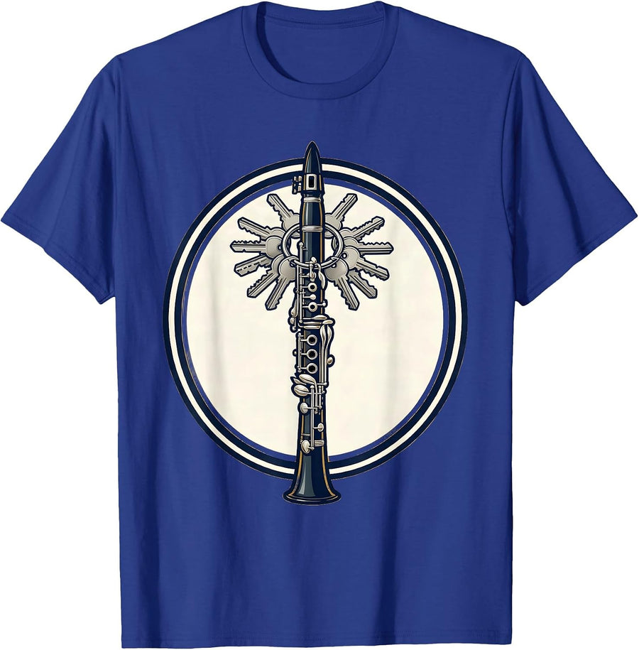 Sealed Clarinet Keys Musician Humor Band Member Gift T-Shirt - Royal Blue