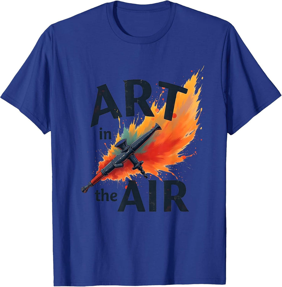 Art in the Air Airbrush Artist Design T-Shirt - Royal Blue