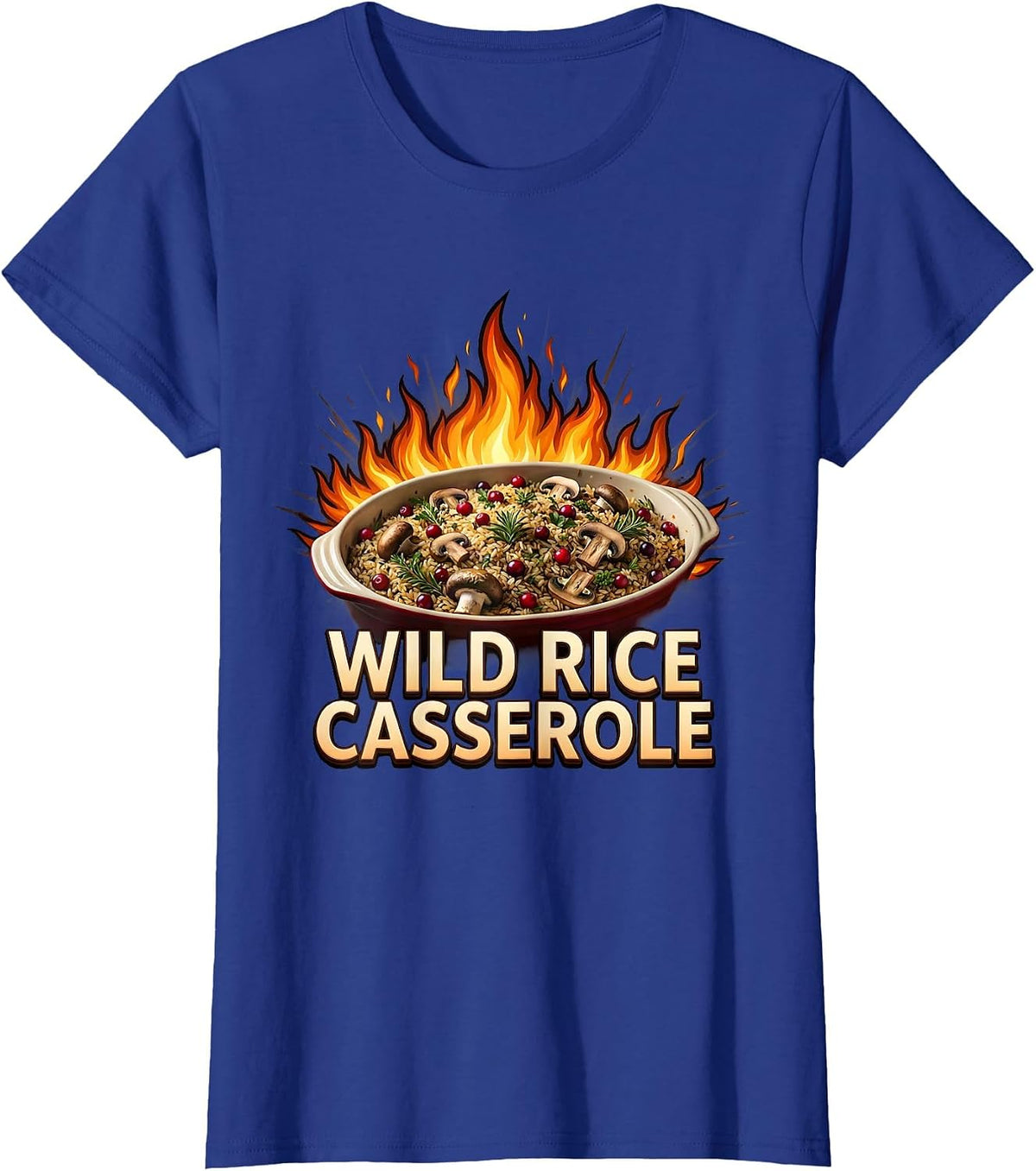 Women's Wild Rice Casserole Bootleg 90's Rap Rock Vintage Funny T-Shirt - Royal Blue