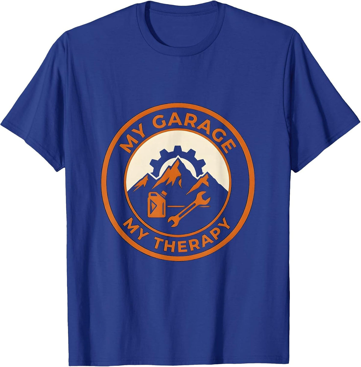 My Garage My Therapy Workshop Design T-Shirt - Royal Blue