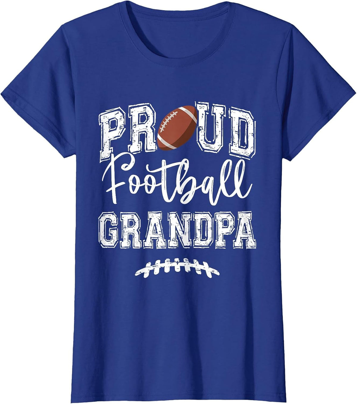 Proud Football Grandpa Funny College That's My Nephew T-Shirt - Royal Blue