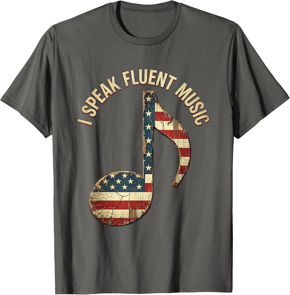 Men's I Speak Fluent Music Teacher Design T-Shirt - Asphalt Grey