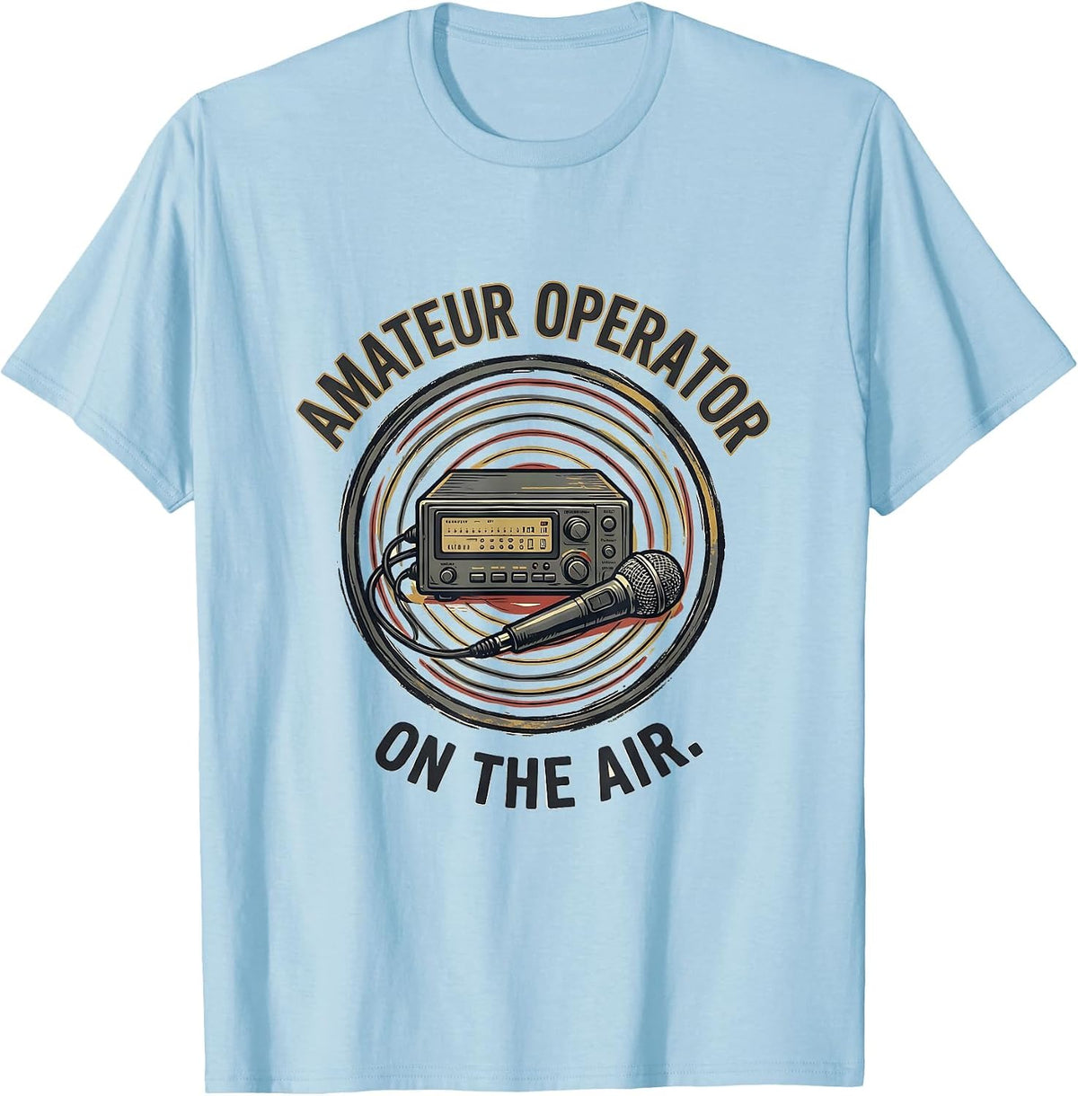 Men's Amateur Operator On The Air Funny Ham Radio Hobbyist Pride T-Shirt - Baby Blue