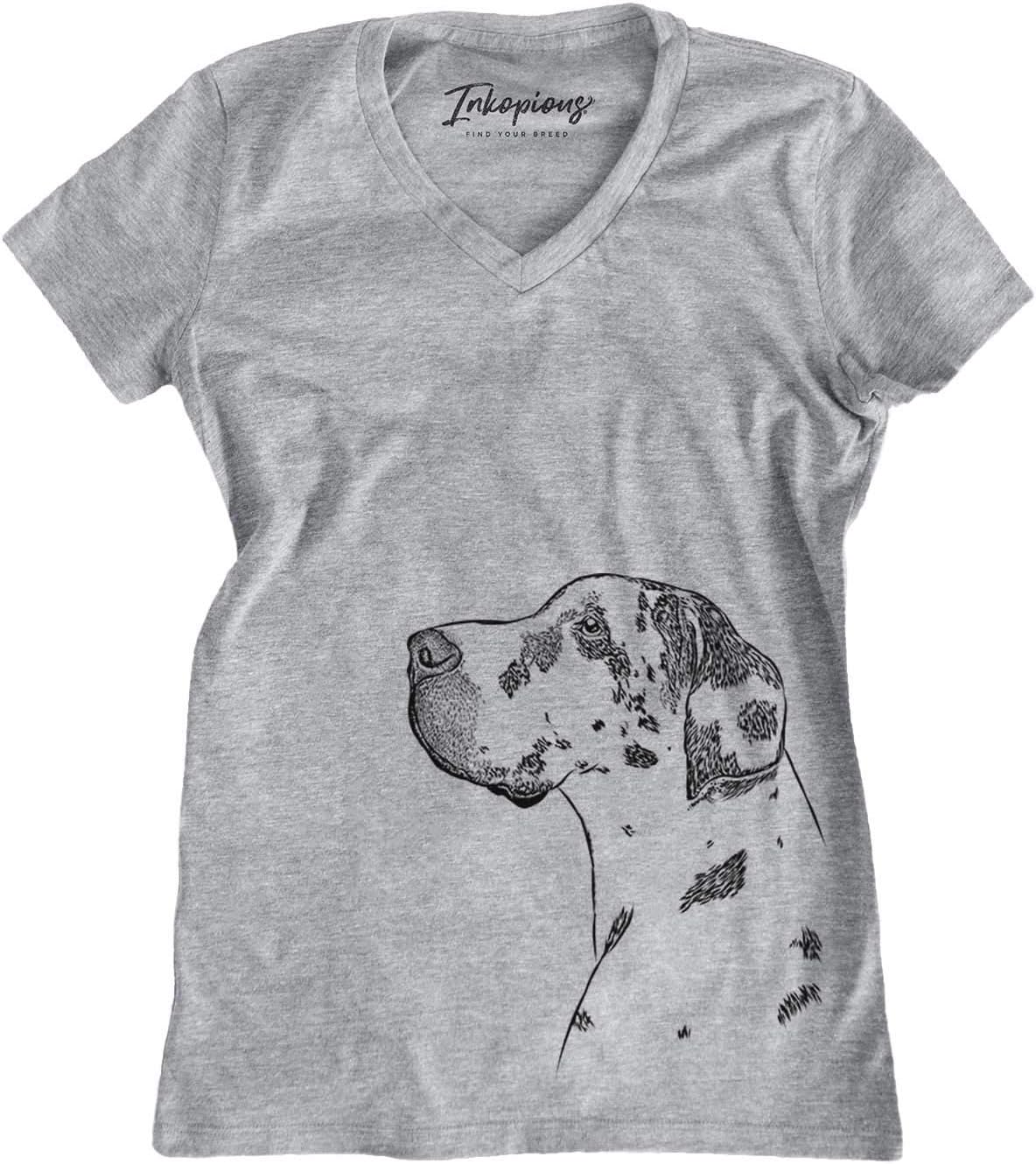 Inkopious Great Dane Profile Triblend T-Shirt - Grey V-neck
