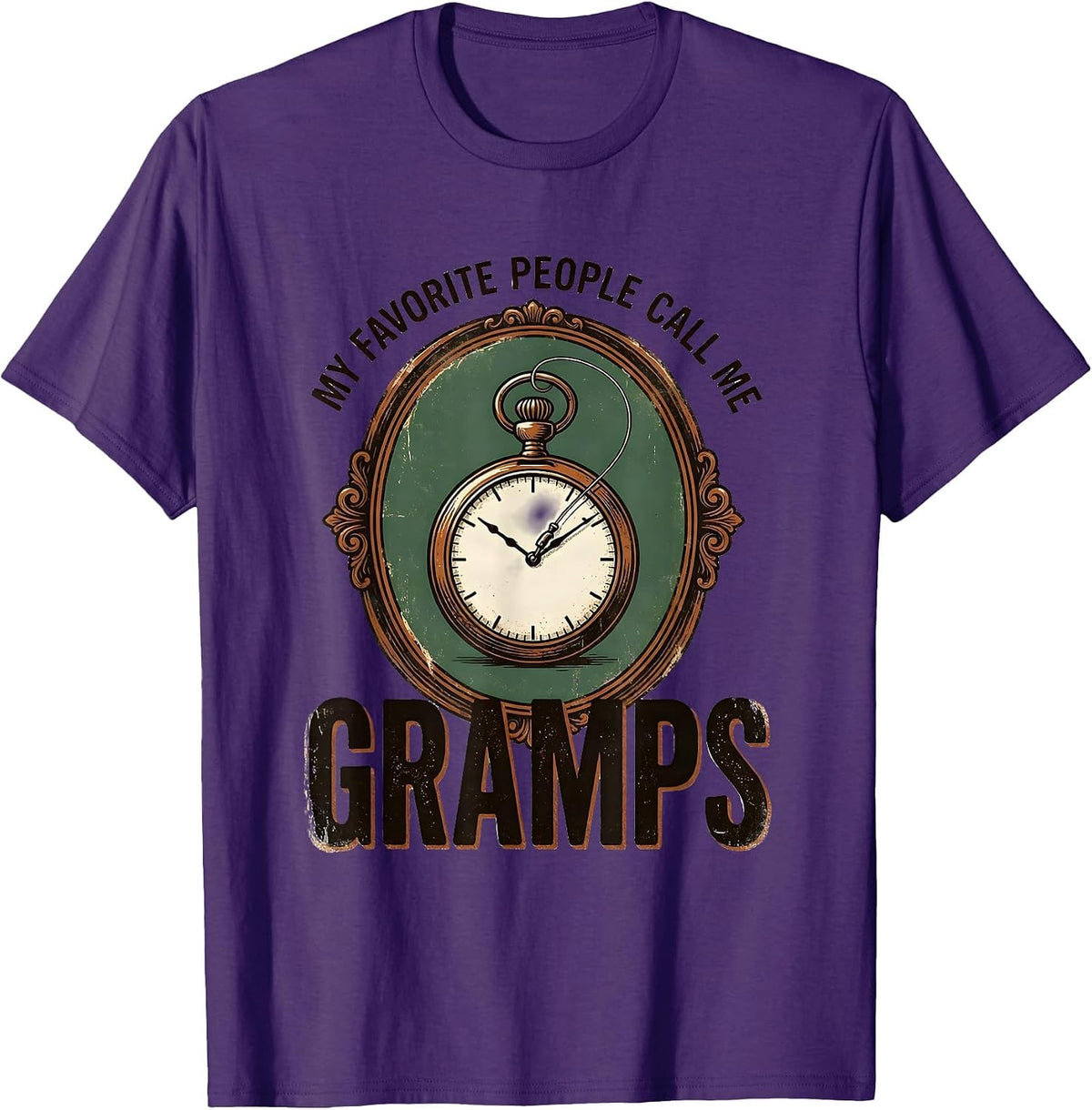 My Favorite People Call Me Gramps Vintage Grandpa Funny T-Shirt - Purple