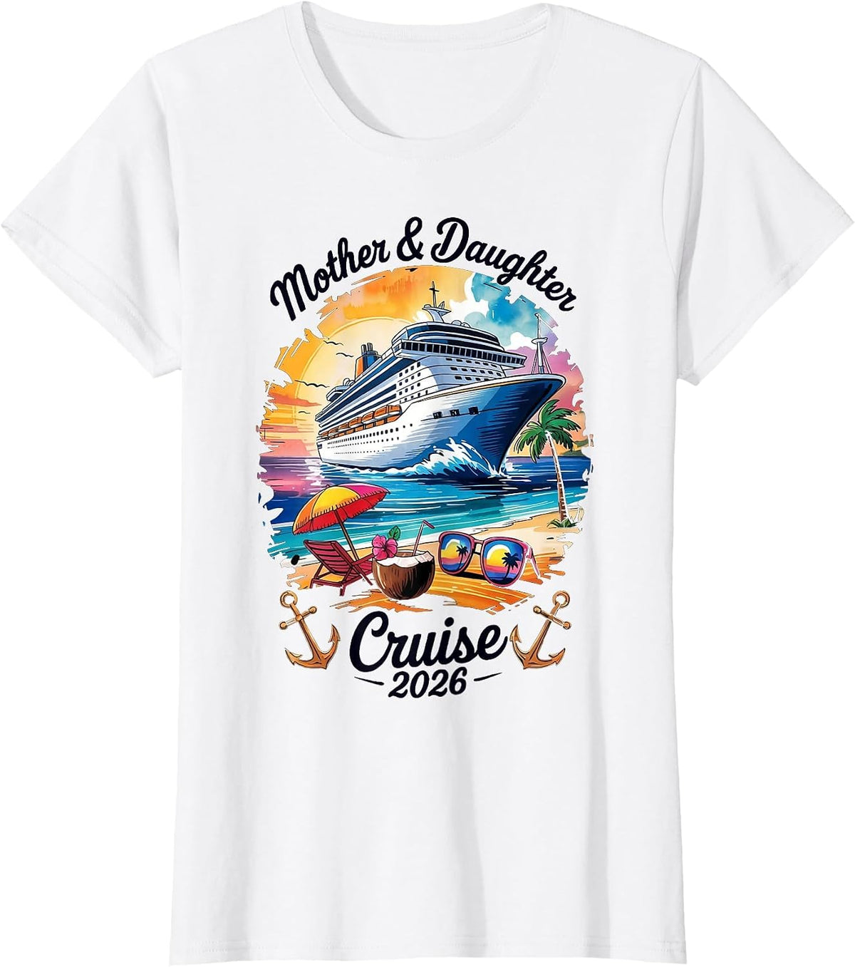 Mother Daughter Cruise 2026 Vacation Trip Matching Family T-Shirt - White